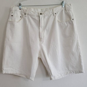 Route 66 Relaxed Fit 100% Cotton White Denim Jean Shorts